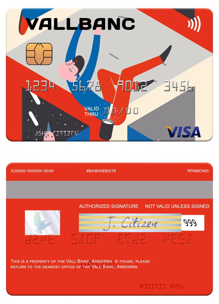 Andorra Vall Banc visa card